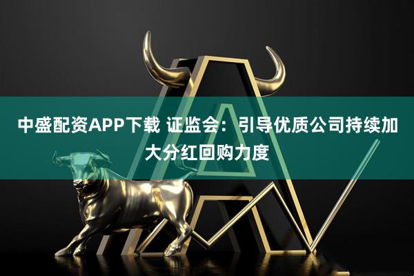 中盛配资APP下载 证监会：引导优质公司持续加大分红回购力度
