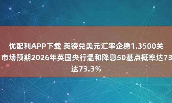 优配利APP下载 英镑兑美元汇率企稳1.3500关口，市场预期2026年英国央行温和降息50基点概率达73.3%