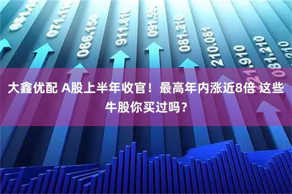 大鑫优配 A股上半年收官！最高年内涨近8倍 这些牛股你买过吗？